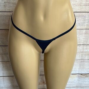 FineToo Women Dark Blue Thong NWT Size M